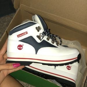 Euro hiker white timberlands